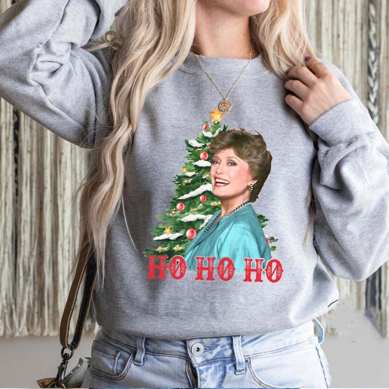 TikTok Shop Blanche Ho Ho Ho Christmas Golden SweatShirt Ho Ho Ho Christmas Shirt Blanche Devereaux Sweaters The Golden Girls Hoodie