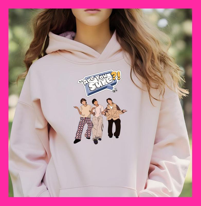 TikTok Shop BTS Hoodie Are you sure Jungkook Jimin V Taehyung. Unisex Kpop merch Army Gifts for her Unisex Twilight Sky Tee Soft Comfort Nighttime Aesthetic