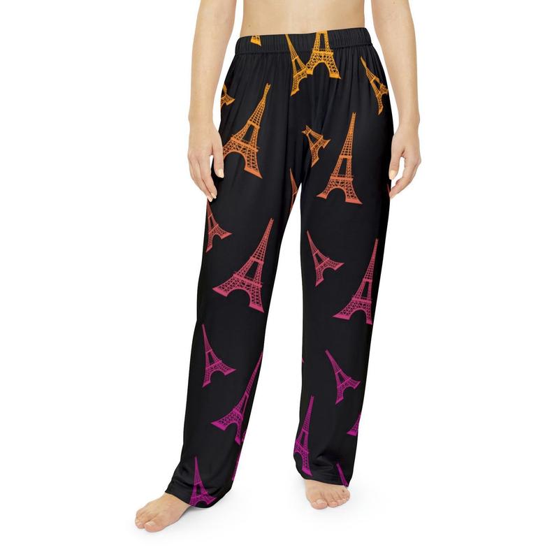 TikTok Shop Ladies Paris France Themed Lounge Pants Eiffel Tower Pajama Pants France Lover Gift Womens Pajama Pants Summer Fashion Pjs