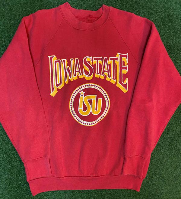 Vintage 1990s University of Northern Iowa Collegiate Crewneck / order Ribbed / NCAA Sweatshirt / Sportswear / Americana / Big Cotton