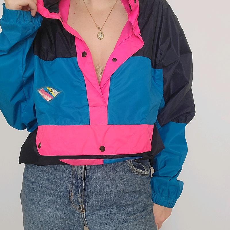 Vintage colorblock windbreaker hotsell