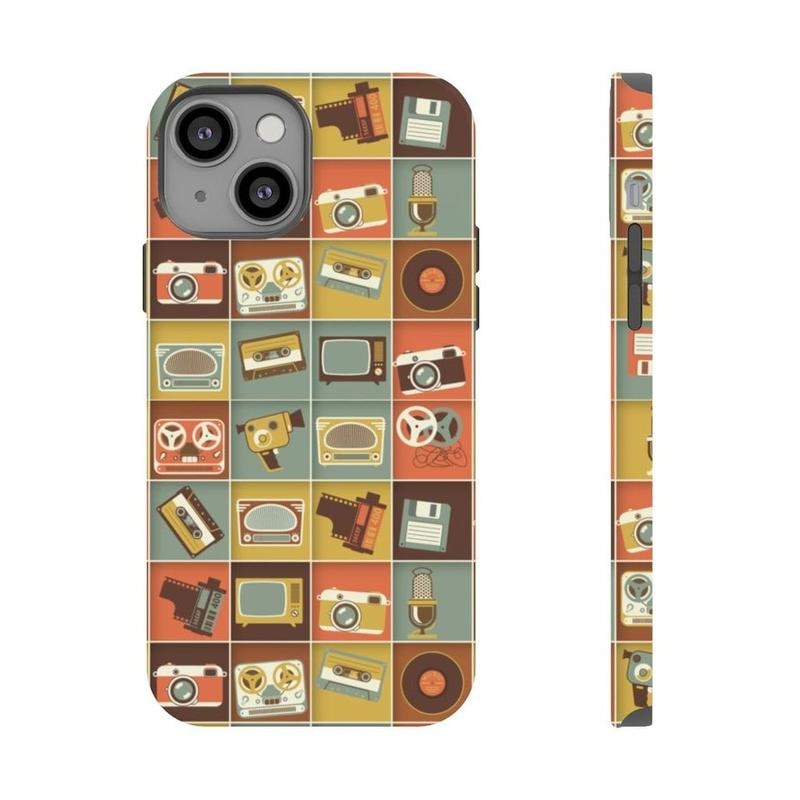 TikTok Shop Retro Phone Case MCM Phone Case Groovy Phone Case 1960s Phone Case For iPhone 15 14 13 12 11 XS XR X 7 8 Plus Tough Case Shock Dispersion Accessories Smartphone