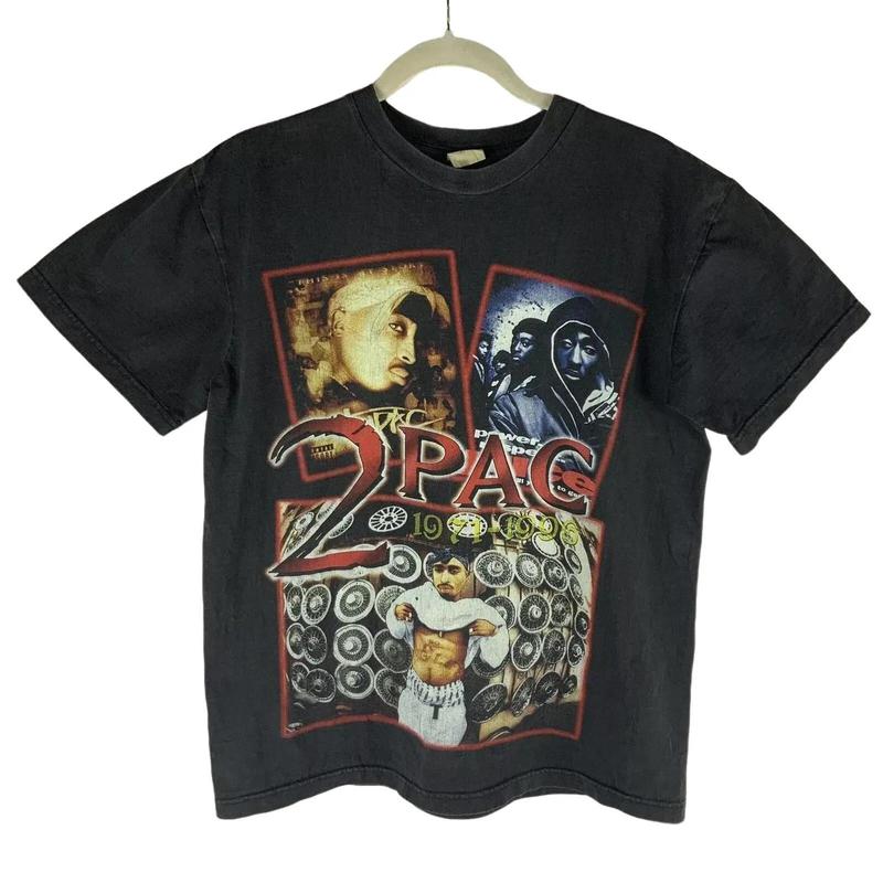 TikTok Shop: Vintage 90s 2Pac Tupac Shakur Graphic Bootleg Rap Hip Hop  T-Shirt Reprint