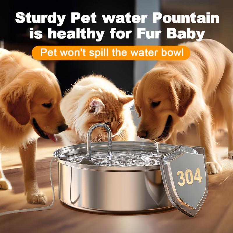Product Introduction of oneisall Dog Water Fountain for Large Dogs with 3  Filters, 7L/230oz/1.8G Stainless Steel Dog Fountain Super Quiet with Triple Filtration,Great for Large Dogs Cats and Multi-Pet Home 6