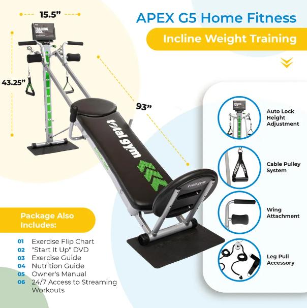 TikTok Shop Total Gym APEX G5 Versatile Workout Strength Training Home Fitness Machine