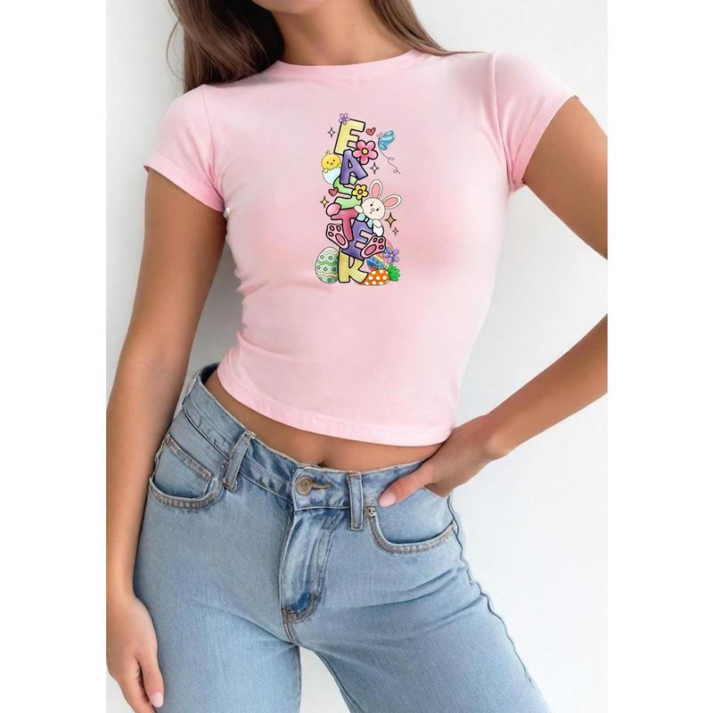 Floral Happy Easter Bunny Tee Floral Happy Easter Bunny Tee
