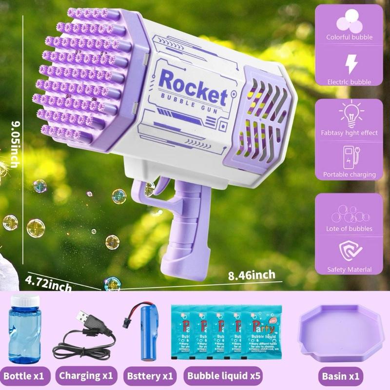 Product Introduction of Bubble Machine Blower for Kids & Toddlers, Bubble Toys for Outdoor Birthday Party Portable Fun Colorful 21