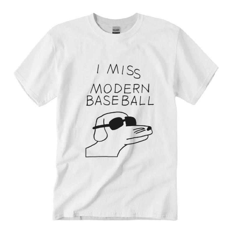 TikTok Shop I Miss Modern Baseball Custom Printed T Shirt Unisex Apparel with Relaxed Fit Printed in the USA Menswear Top