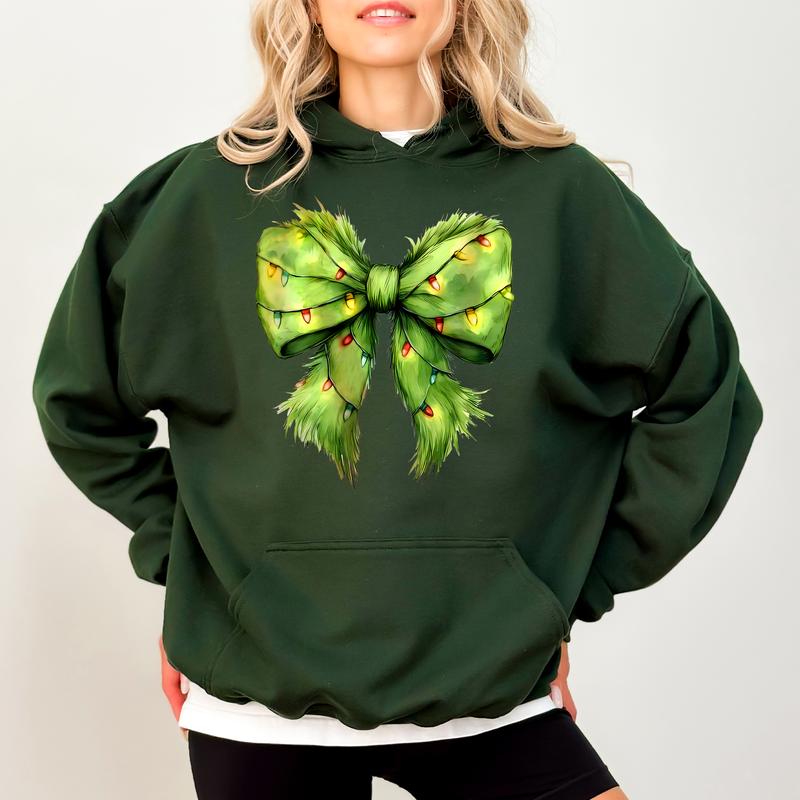 Christmas Coquette Bow Hoodie Christmas Coquette Bow Hoodie