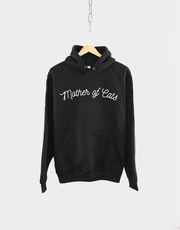 TikTok Shop Cat Hoodie Mother Of Cats Hoodie Cat Owner Hoody Casual Crewneck Top Elegance Hoodie