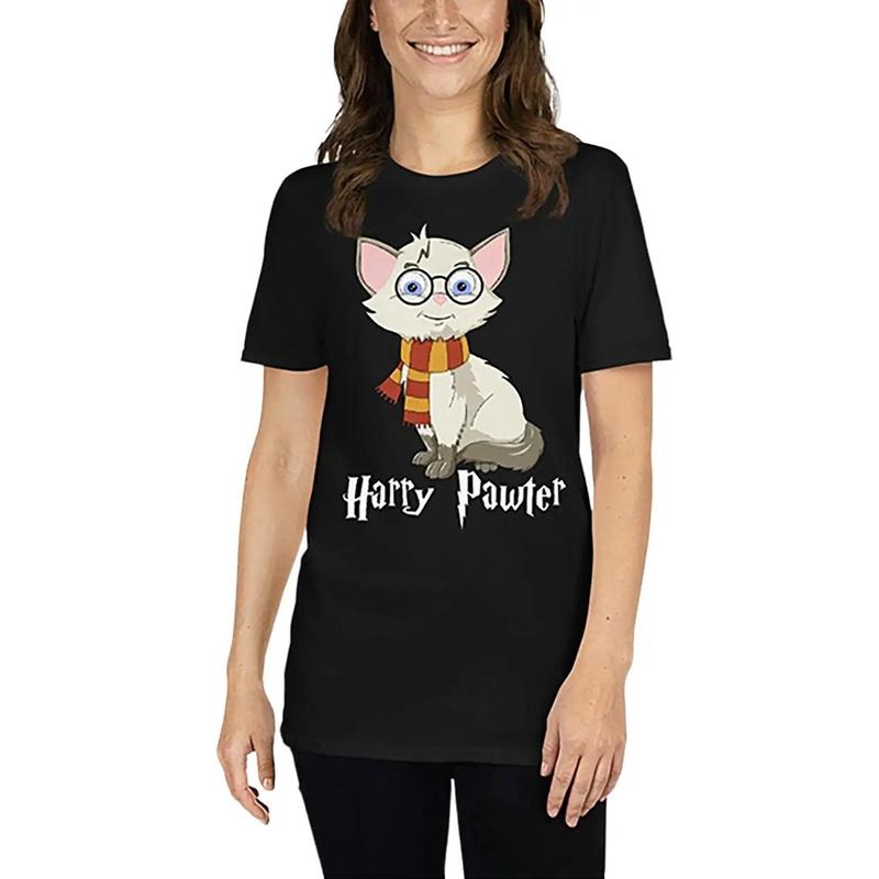 TikTok Shop Harry Pawter Wizard Cat Kitten Lover Unisex T Shirt