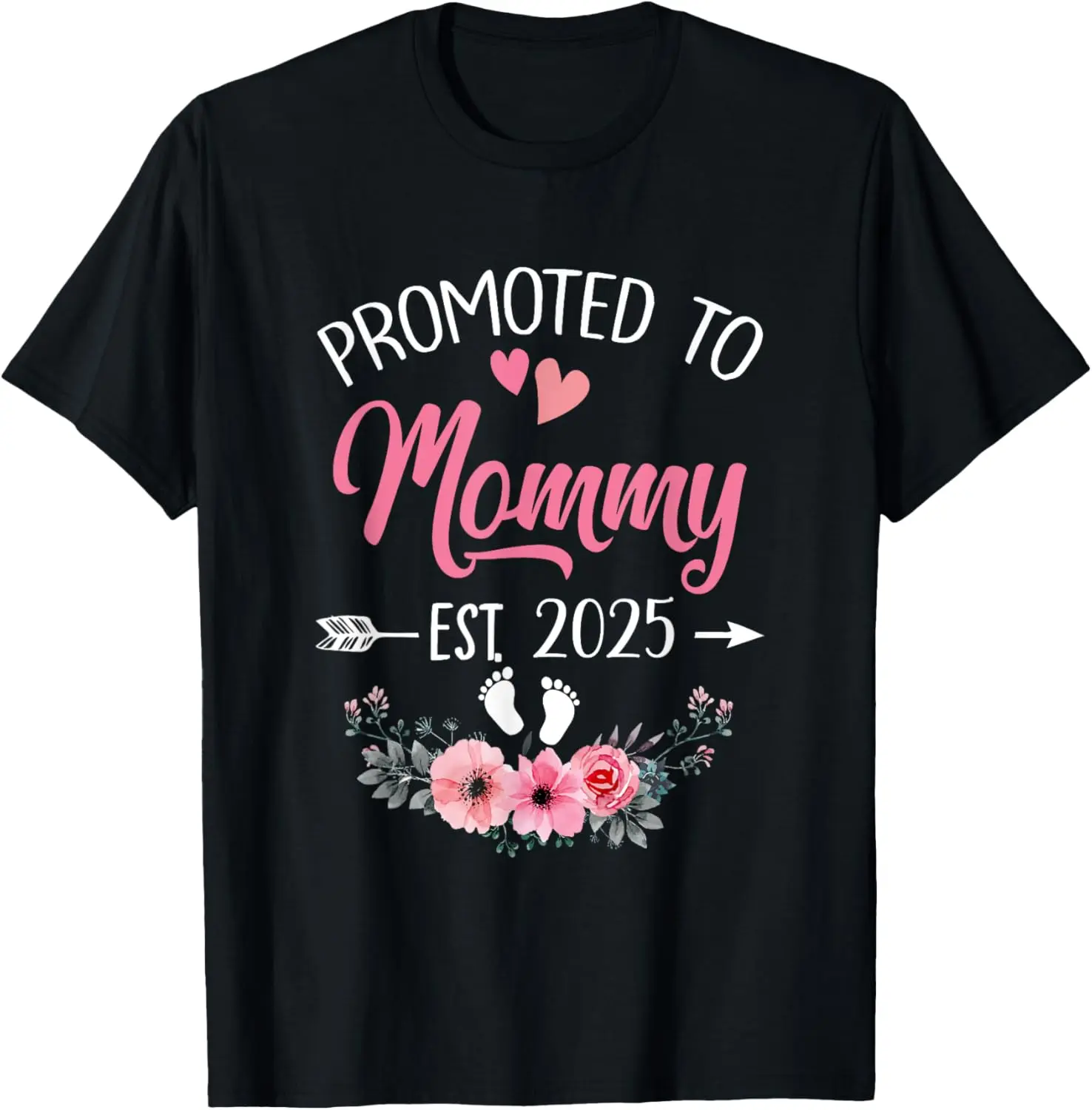 Promoted To Mommy Est 2020 First Time Mom Floral Mother Gift T-Shirt Promoted To Mommy Est 2020 First Time Mom Floral Mother Gift T-Shirt