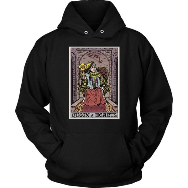 TikTok Shop Queen of Hearts Tarot Card Hoodie King and Queen Hoodies for Couple Witch Clothing Witchy Clothes Couples Anniversary Gift Tarot Sweatshirt funny couple shirts sarcastic humor shirts camo