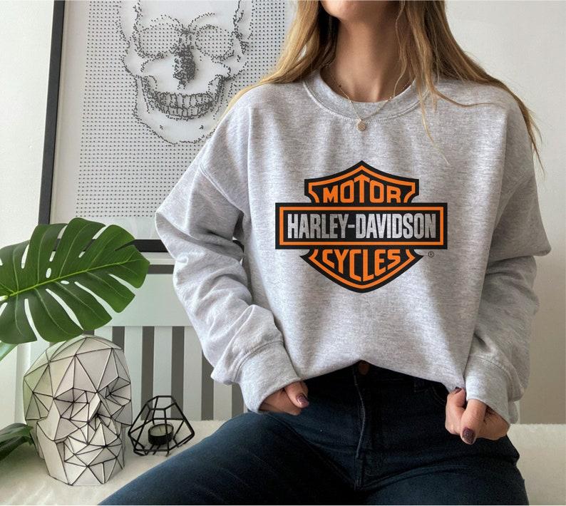 TikTok Shop Harley Davidson Sweatshirt Motorcycle Shirt for Her Harley Davidson Motorcycles Shirt Live to Ride Gift For Women