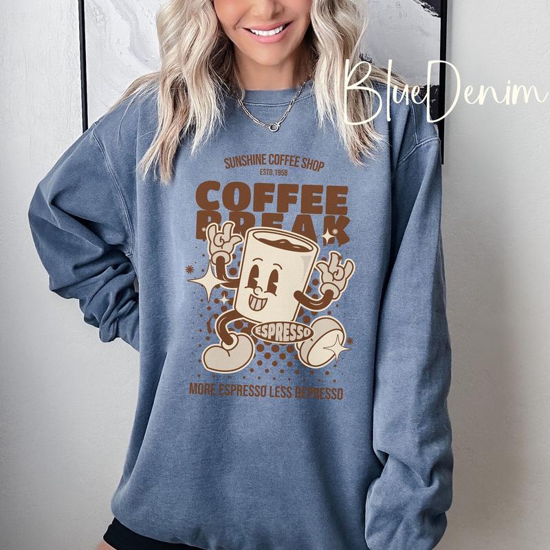 Coffee crewneck sweatshirt best sale