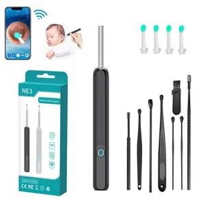 Ear Wax Removal, Ear Cleaner with Camera and Light, Ear Wax Removal Kit with HP Otoscope, Ear Cleaning Tool with 4 Ear Spoon And 8 Ear Picks Set, Ear Camera for iPhone & Android Phones Valentine's day Gift