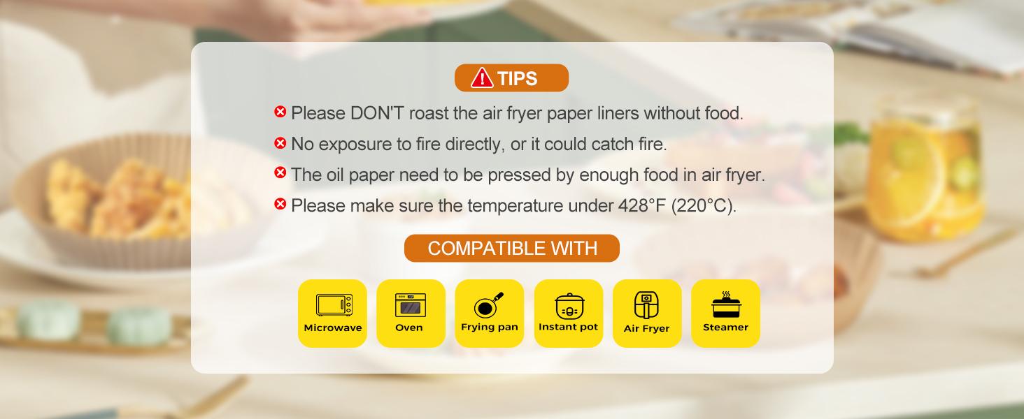 air fryer liners tips