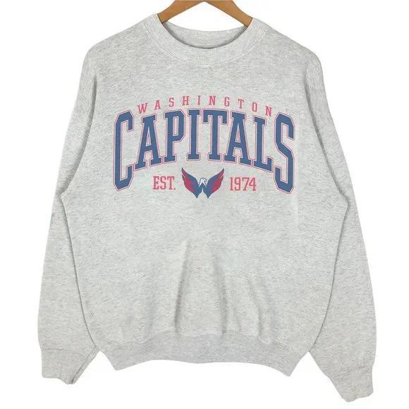 TikTok Shop Vintage Washington Capitals Sweatshirt NHL Washington Capitals Hockey Shirt