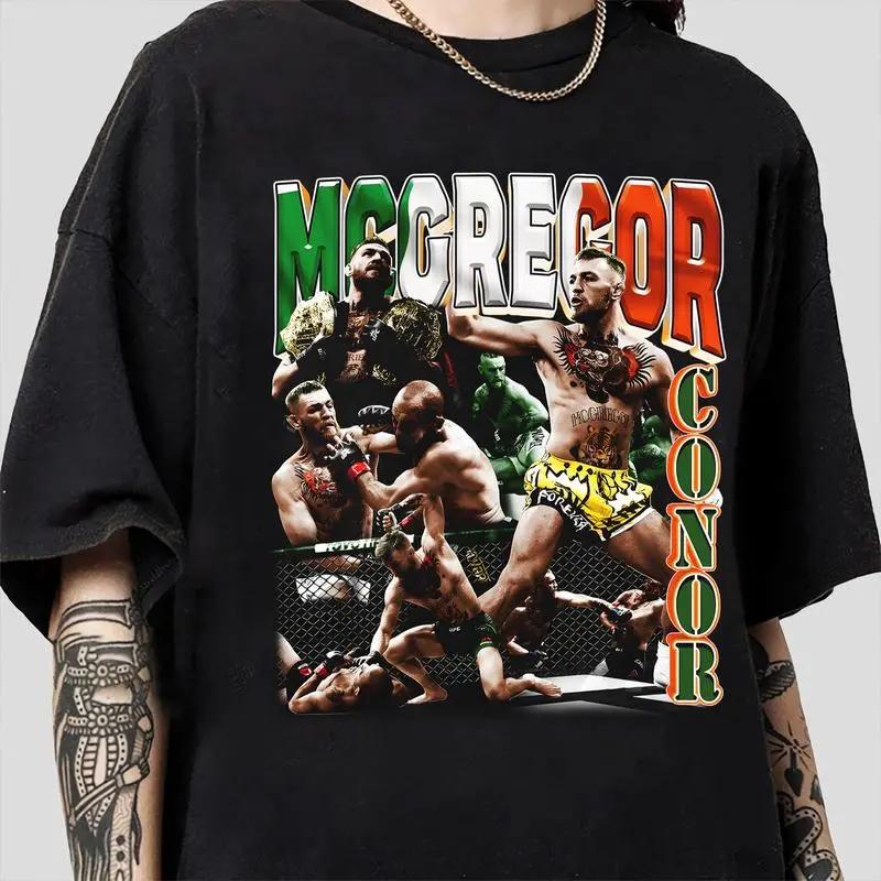 TikTok Shop Vintage 90s Graphic Style Conor McGregor T shirt Conor McGregor T shirt American Professional Boxer Tee For Man and Woman Unisex T shirt 1 Classic Fabric