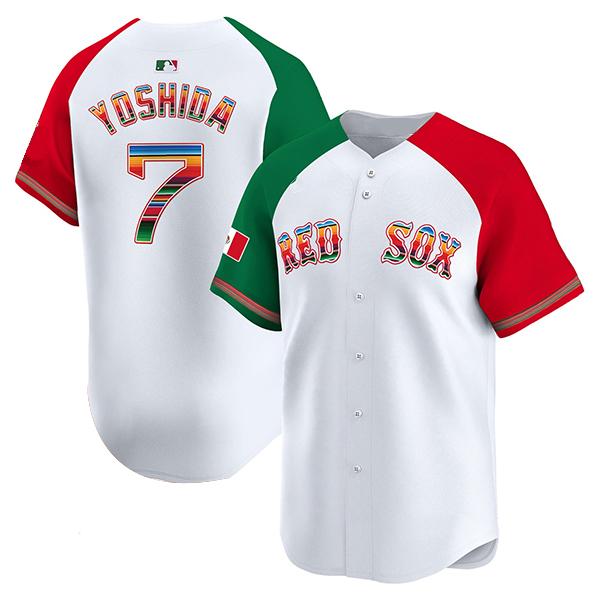 TikTok Shop Yoshida 7 Mexico Red Green Baseball Jersey For Men Over Print All Jesey Shirt For Fan For Him