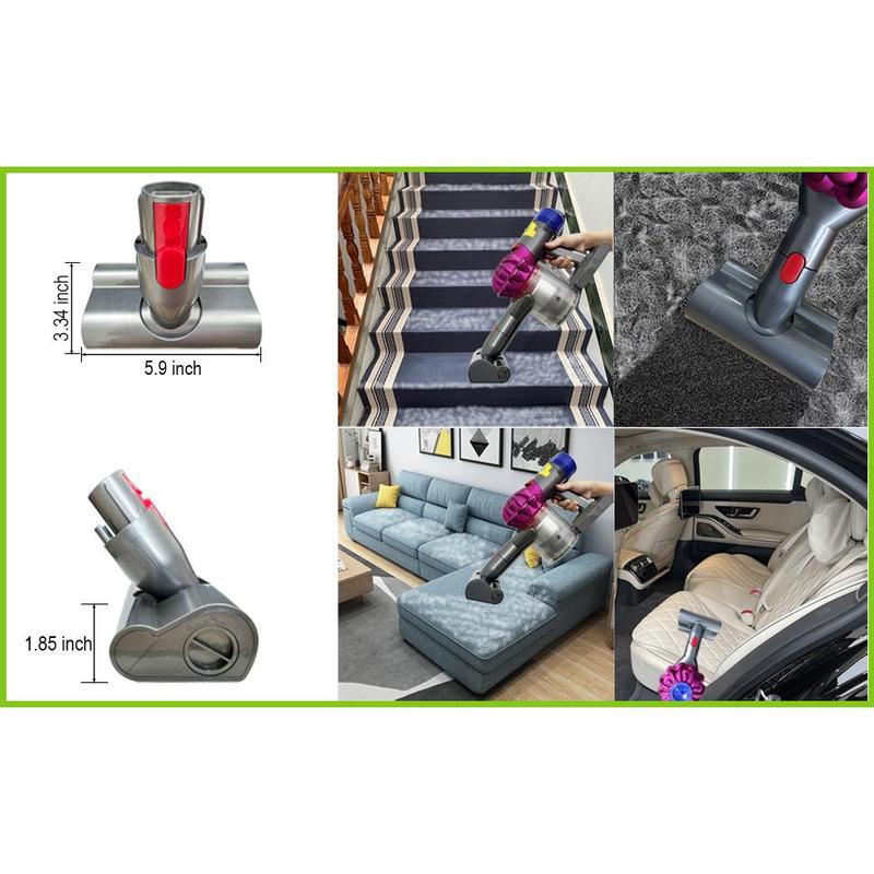 VACEXT Mini Motorized Brush Head Set 3 Hard Nylon Brush for Dyson has