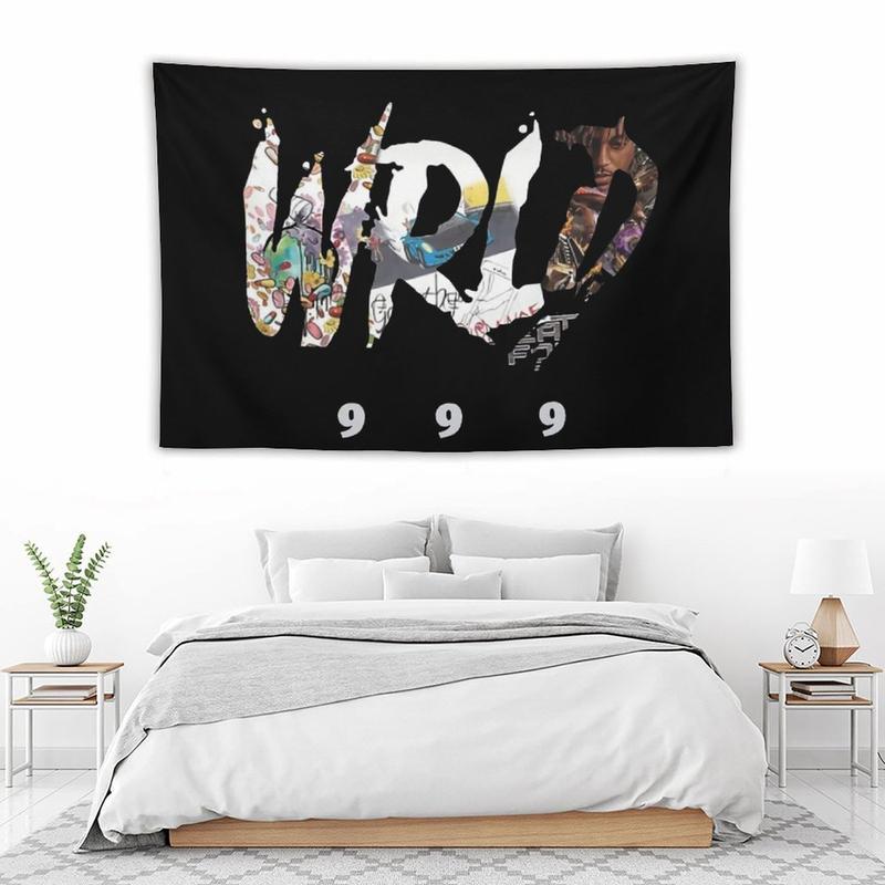 TikTok Shop Juice WRLD 999 Tapestry Rapper For Living Room Dormitory Bedroom Decoration 40 60in Hip Hop