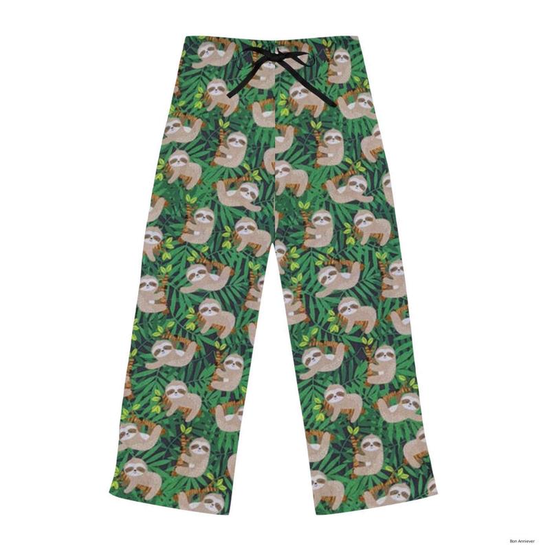 TikTok Shop Ladies Pajama Pants Sloths Sloth Lovers Pjs Ladies Novelty Pj Bottoms Sloth Lounge Pants Holiday Gift Idea