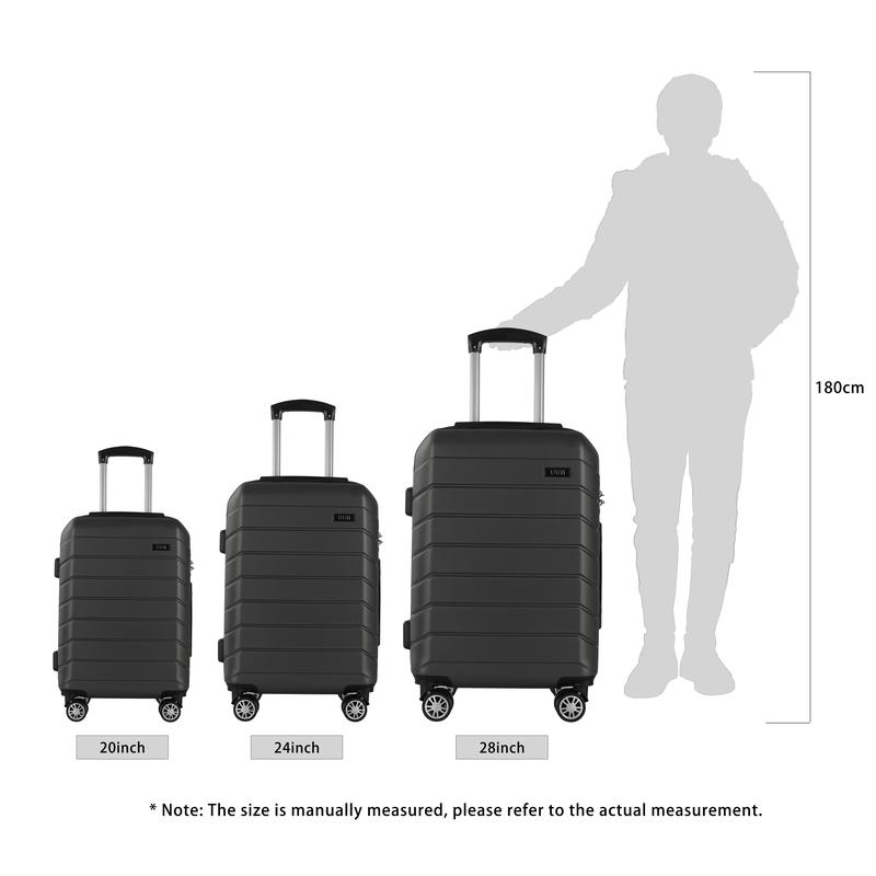 【3piece luggage set】Our luggage set includes three pieces to meet all