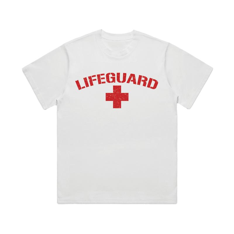 TikTok Shop Lifeguard Apparel Customizable Back Graphic Lifeguard T Shirt Oversized Fit Vintage Graphic Women s Shirt Round Neck Streetwear Shortsleeve Top Womenswear