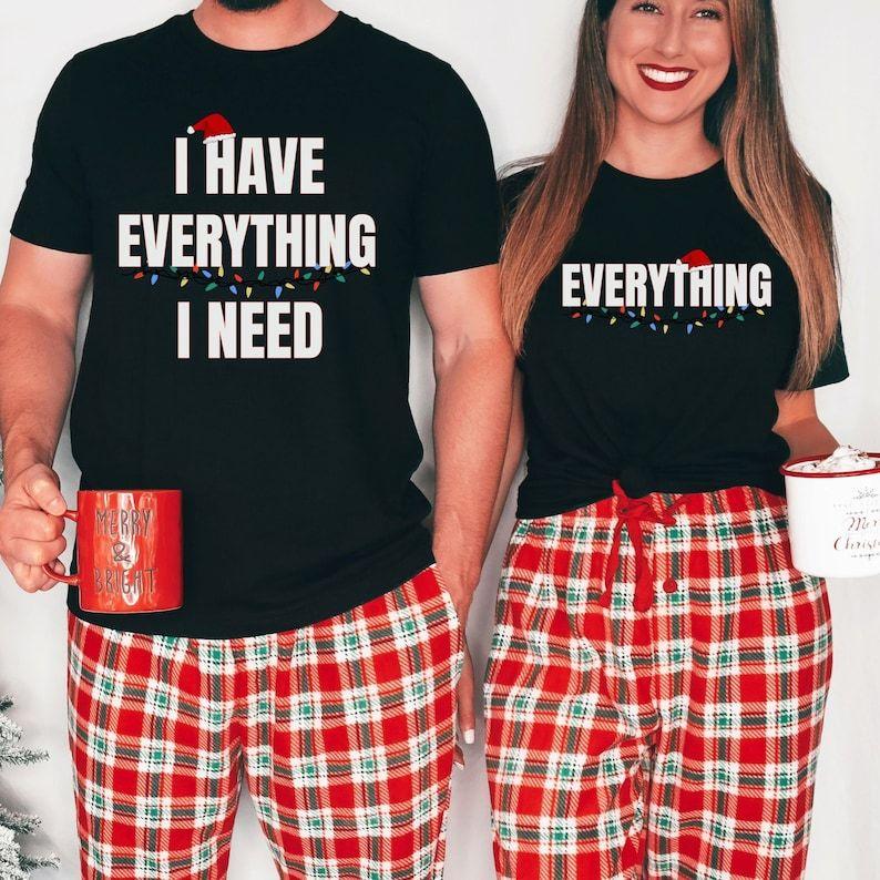 TikTok Shop Funny Couples Pajamas for Christmas Couples Christmas PJs Couples Pajamas Funny Christmas PJs Matching Xmas TShirts Xmas Party Shirts Couple Matching Sweatshirt Hoodie