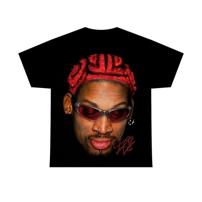 TikTok Shop: DENNIS RODMAN T-SHIRT Hip Hop Style Graphic Bootleg Tee Rare  black Homage Vintage Rap Tee