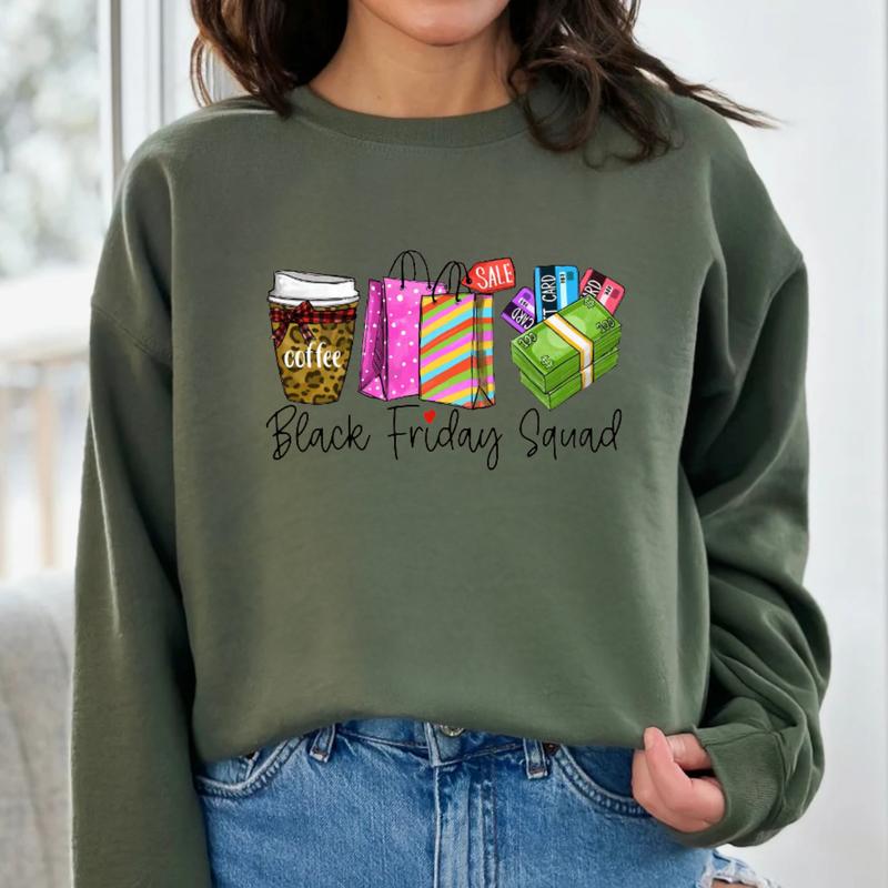 TikTok Shop Black Friday Sweatshirt Black Friday Squad Shirt Coffee sweater Coffee black friday sweater Gift for her Oversized sweater