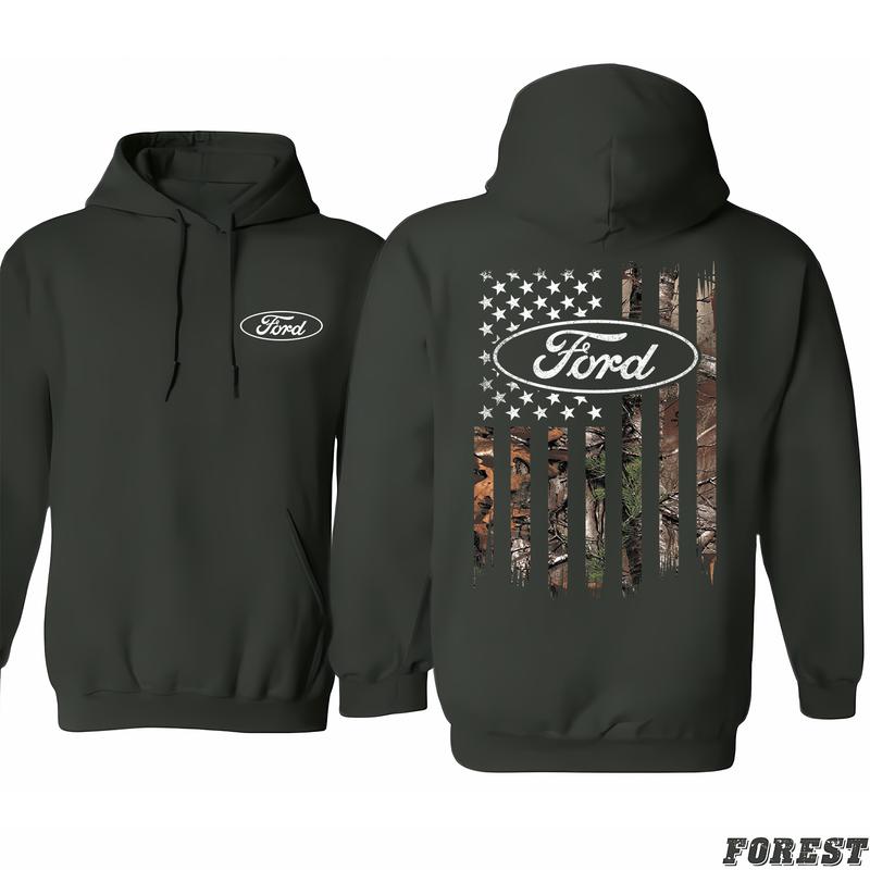 Ford Oval Logo Camo American Flag Black Hoodie Unisex Appeal Unisex Design Your Size Here Cho