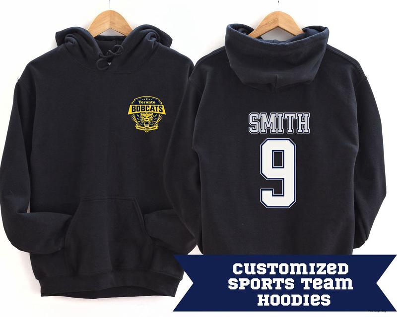 TikTok Shop Sports Team Customizable Hoodie Custom Team Number Hoodie Soccer Baseball Hockey Football team hoodies Sports Fan Sweater