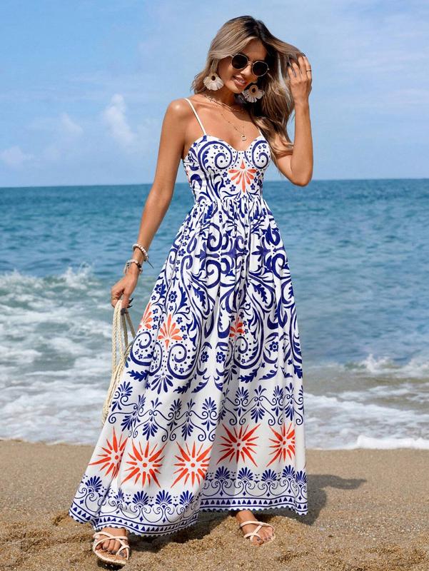Street College Geometric Print Contrast V Neck Printed Dress Dresses(3 Colors) Street College Geometric Print Contrast V Neck Printed Dress Dresses(3 Colors)