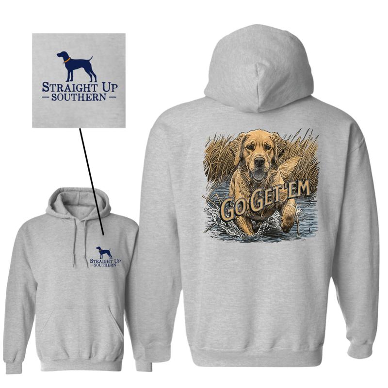 Straight Up Southern Hunting Dog 2 Side Hoodie Sweatshirt T Shirt Country Boy Clothes Funny G