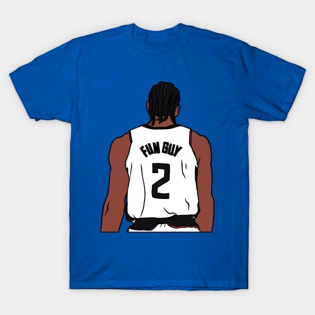 TikTok Shop Kawhi Leonard Fun Guy Classic T Shirt Kawhi Leonard toronto raptors basketball sports nba los angeles Cotton Casual Fashion Menswear Retro Streetwear Top Vintage Classic Stylish Basic