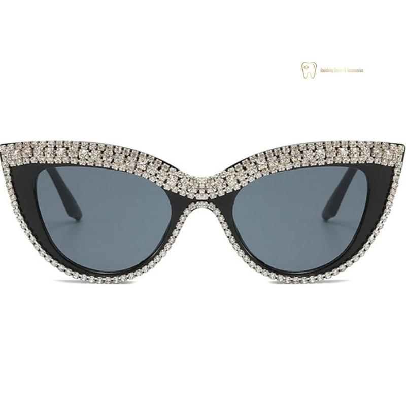 Diamond cat eye sunglasses best sale