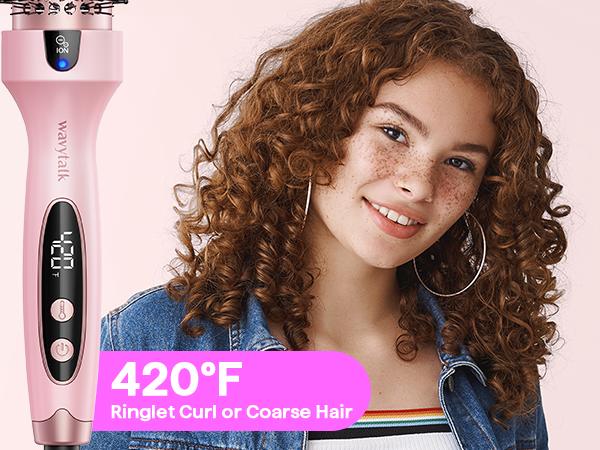 Product Introduction of Wavytalk Blowout Boost Ionic Thermal Brush 1 1/2 Inch with LED Display, 300℉-420℉ for Different Hair Types, 120-240V Universal Voltage 9