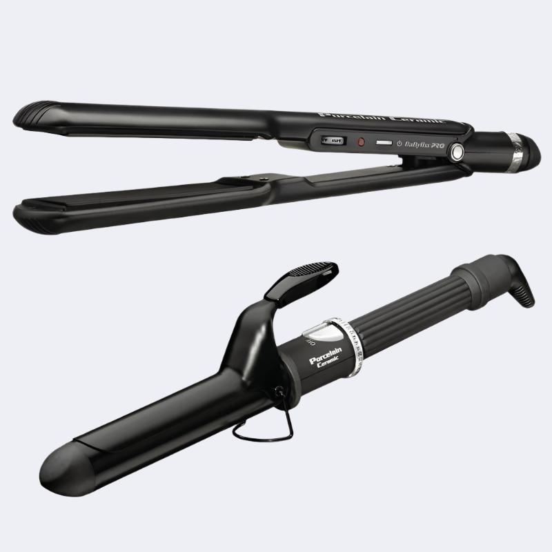 TikTok Shop BaBylissPRO Porcelain Ceramic Flat Iron Curling Iron Combo BPCPP6UC