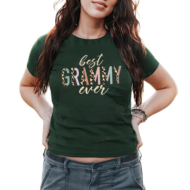 Mother's Day Easter Gifts For Gammy Leopard Print Bunny T-Shirt Mother's Day Easter Gifts For Gammy Leopard Print Bunny T-Shirt