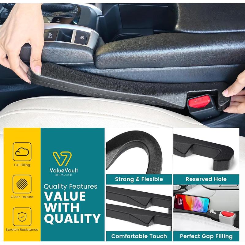 TikTok Shop 2PCS Car Seat Gap Filler Organizer Car Seat Gap Organizer to Prevent Falling of Essential Accessories Car Side Seat Gap Filler for Car Universal Car Gap Filler for Cars SUVs