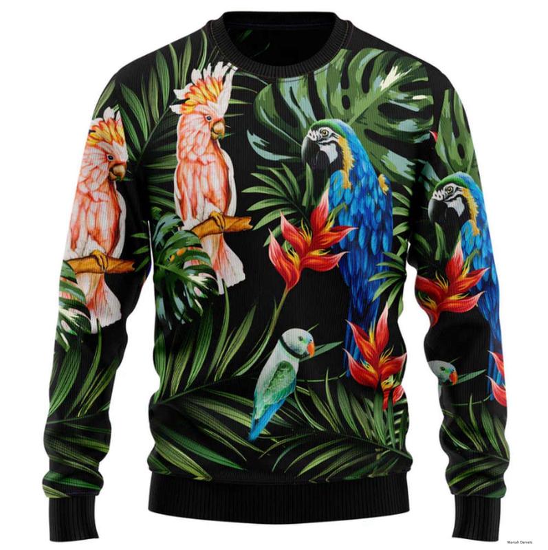 Tropical ugly christmas sweater hotsell