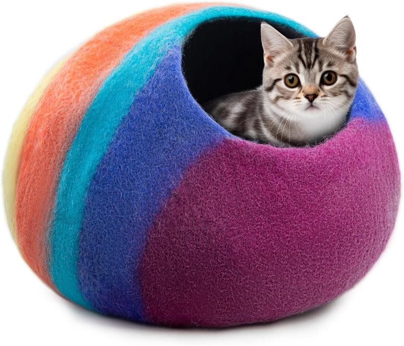 Felted cat house best sale