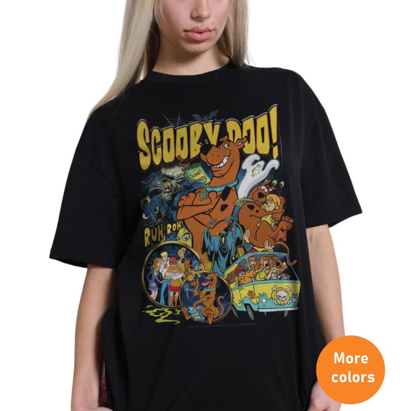 TikTok Shop: Scooby Doo Vintage Graphic T-Shirt, Retro Cartoon Mystery Tee,  Short Sleeve Crew Neck Unisex Cotton Shirt, Fun #90s Cartoon Streetwear for  Men and Women, Classic Animated Show Graphic Tee Sweatshirt,