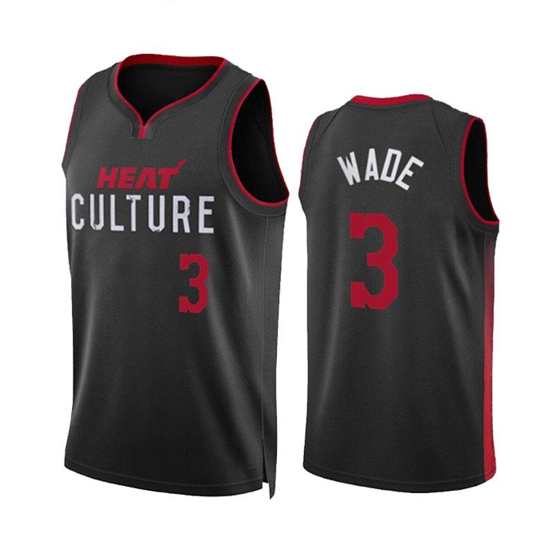 TikTok Shop Men s Miami Heat Dwyane Wade 3 2024 City Edition Jersey