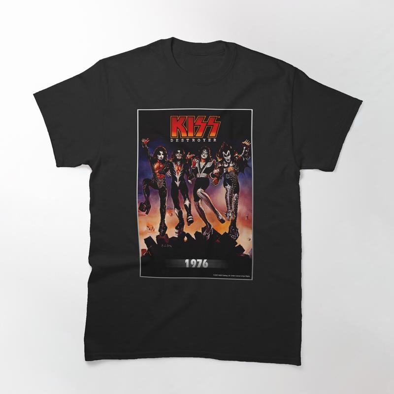 TikTok Shop: Kiss The Band - Destroyer Year 1976 T-Shirt - Tribute to KISS's  Iconic 1976 Album Destroyer - Perfect for Rock Music Fans and Concert Goers  - Nostalgic and Stylish Apparel