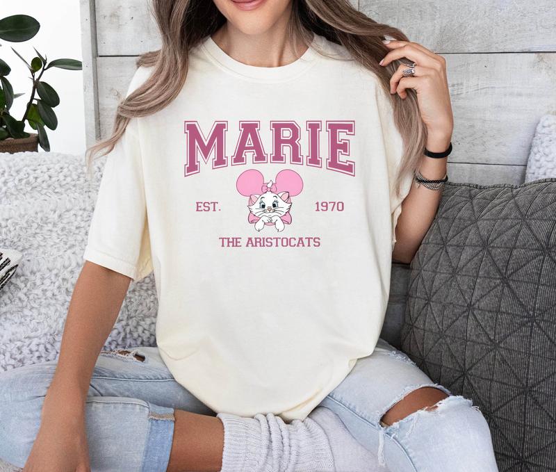 TikTok Shop The Aristocats Marie Shirt Cat Lover Shirt Marie Cat Shirt Magic Kingdom Shirt Girls Trip Shirt Kids Disneyland Shirt