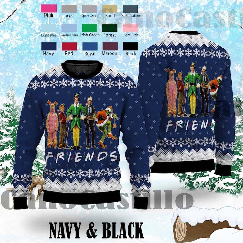 TikTok Shop Christmas Movie Ugly Sweater Friends Sweater Friends Movie Sweater Christmas Movie Gift Ugly Christmas Ugly Sweater 2024 Ugly Sweater