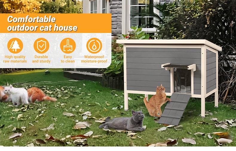 FUHESI Weatherproof Outdoor cat House for Winter Heated cat Houses for  Outdoor Cats Insulated Outdoor pet House Outdoor pet shelter Small Animal